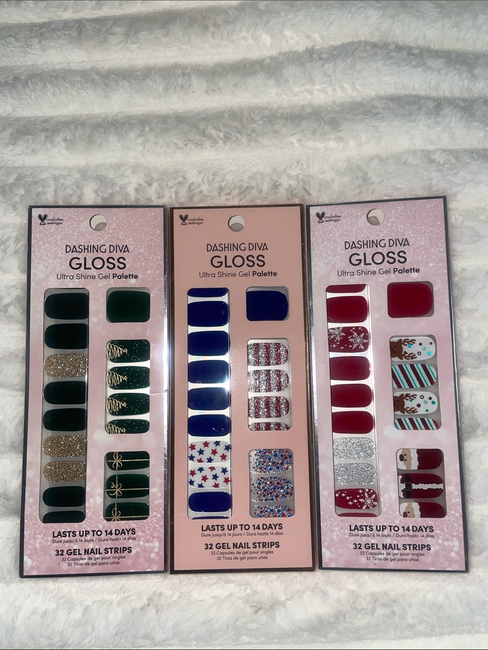 NIB Dashing Diva 3 Pack Gel Nail Strips
